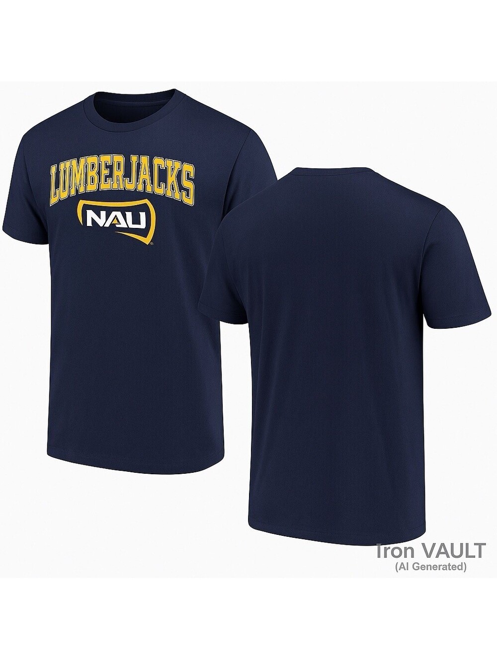 NAU Lumberjacks Captivating Navy Blue College T-Shirt Men’s XL Northern Arizona